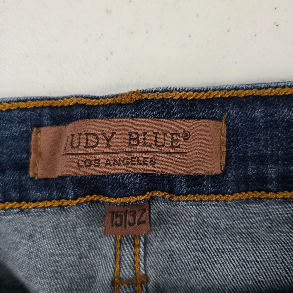 Judy Blue skinny‎ fit capri jeans 15/32 blue denim womens 6112 - Picture 8 of 11